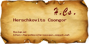 Herschkovits Csongor névjegykártya